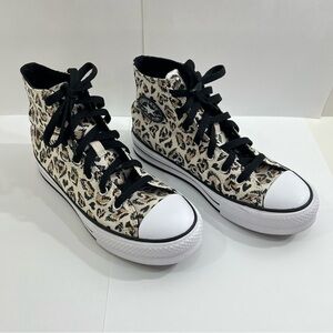 Converse Chuck Taylor All Star High Top – Leopard Print – Girls/Junior Size 4.5